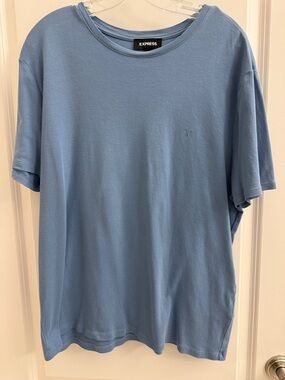 Express Men’s Slate Blue Crew Neck Short Sleeve Tee